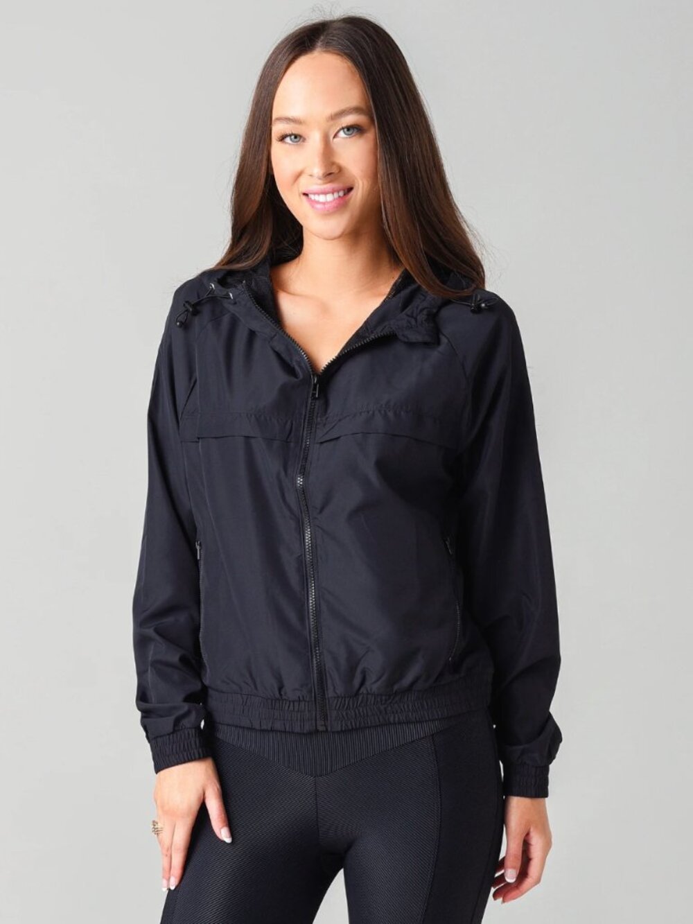 Onzie Black Women's Windbreaker with Hood